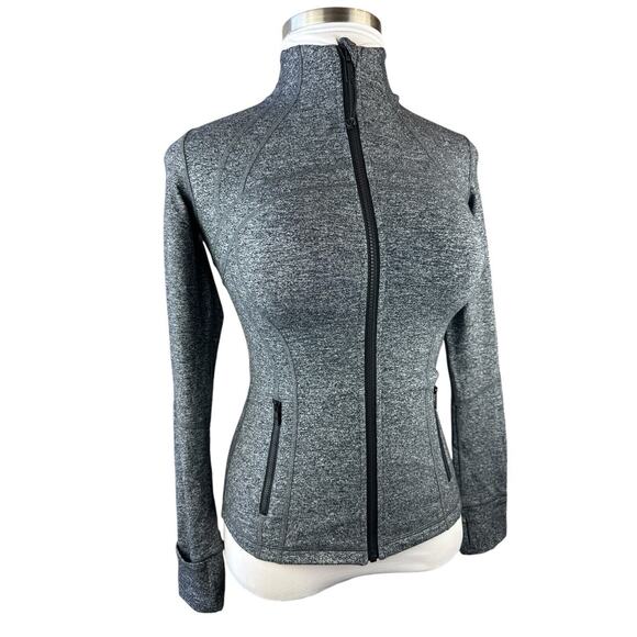 Lululemon Define Jacket Full Zip Luon Knit Heathered Black Women’s Size 6 EUC - Picture 14 of 16